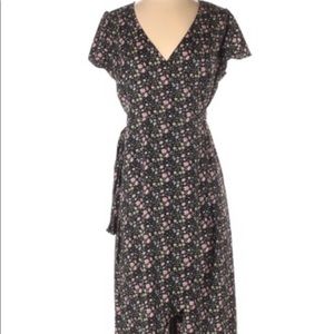 Loft Floral Wrap Dress